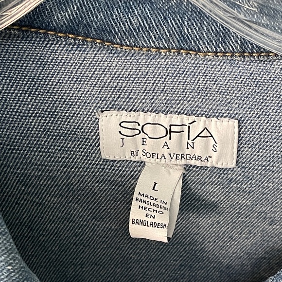 Sofia Vergara Denim Jean Jacket Ladies Size L - Picture 2 of 10